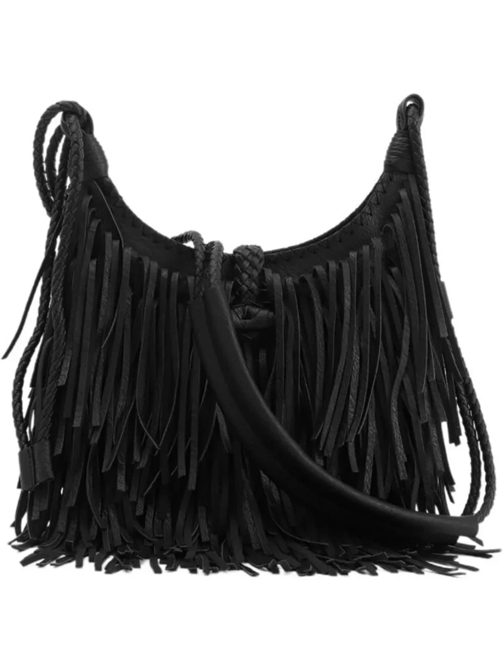 Vintage Fringe Hobo Bag for Women | Vegan Faux Suede Leather Crossbody Purse